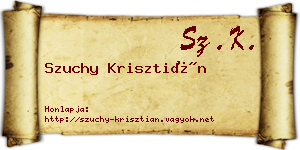 Szuchy Krisztián névjegykártya